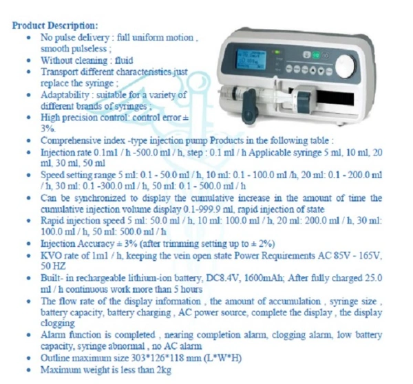 Made-In-China Syringe Pump Single Flow